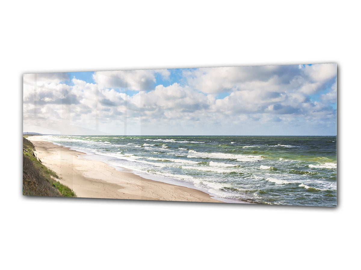 Glass Print Wall Art – Image on Glass 125 x 50 cm (? 50” x 20”) ; Sea 17