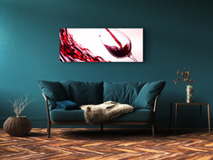 Glass Print Wall Art – Image on Glass 125 x 50 cm (≈ 50” x 20”) ; Wine