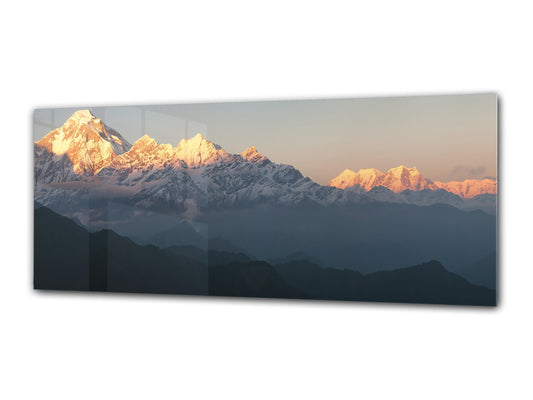 Glass Print Wall Art – Image on Glass 125 x 50 cm (? 50” x 20”) ; Mountains 24