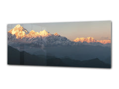 Glass Print Wall Art – Image on Glass 125 x 50 cm (? 50” x 20”) ; Mountains 24
