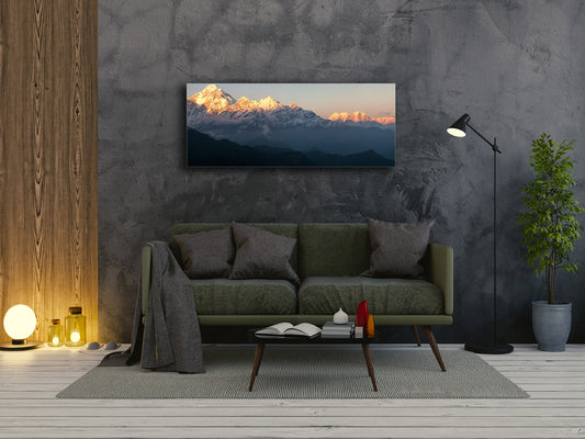 Glass Print Wall Art – Image on Glass 125 x 50 cm (? 50” x 20”) ; Mountains 24