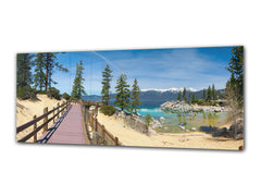 Arte mural con impresión en vidrio: imagen sobre vidrio de 125 x 50 cm (≈ 50” x 20”); Naturaleza