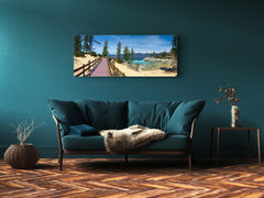 Arte mural con impresión en vidrio: imagen sobre vidrio de 125 x 50 cm (≈ 50” x 20”); Naturaleza