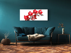 Arte mural con impresión en vidrio: imagen sobre vidrio de 125 x 50 cm (≈ 50” x 20”); Orquídea 3