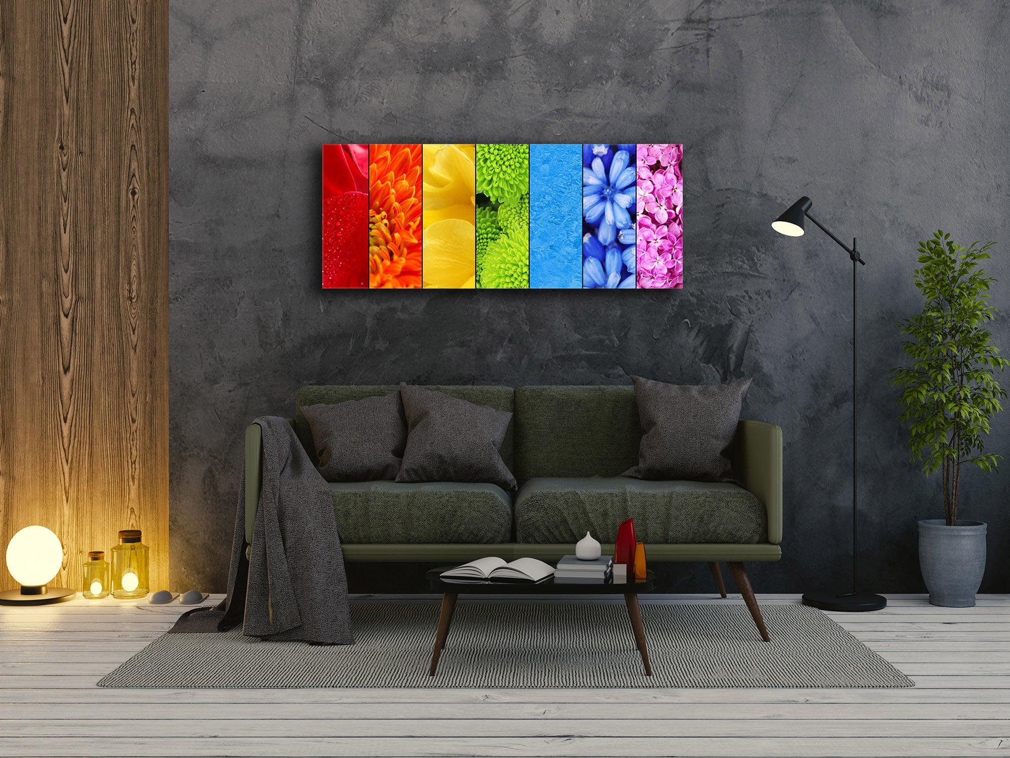 Glass Print Wall Art – Image on Glass 125 x 50 cm (? 50” x 20”) ; Flower 18