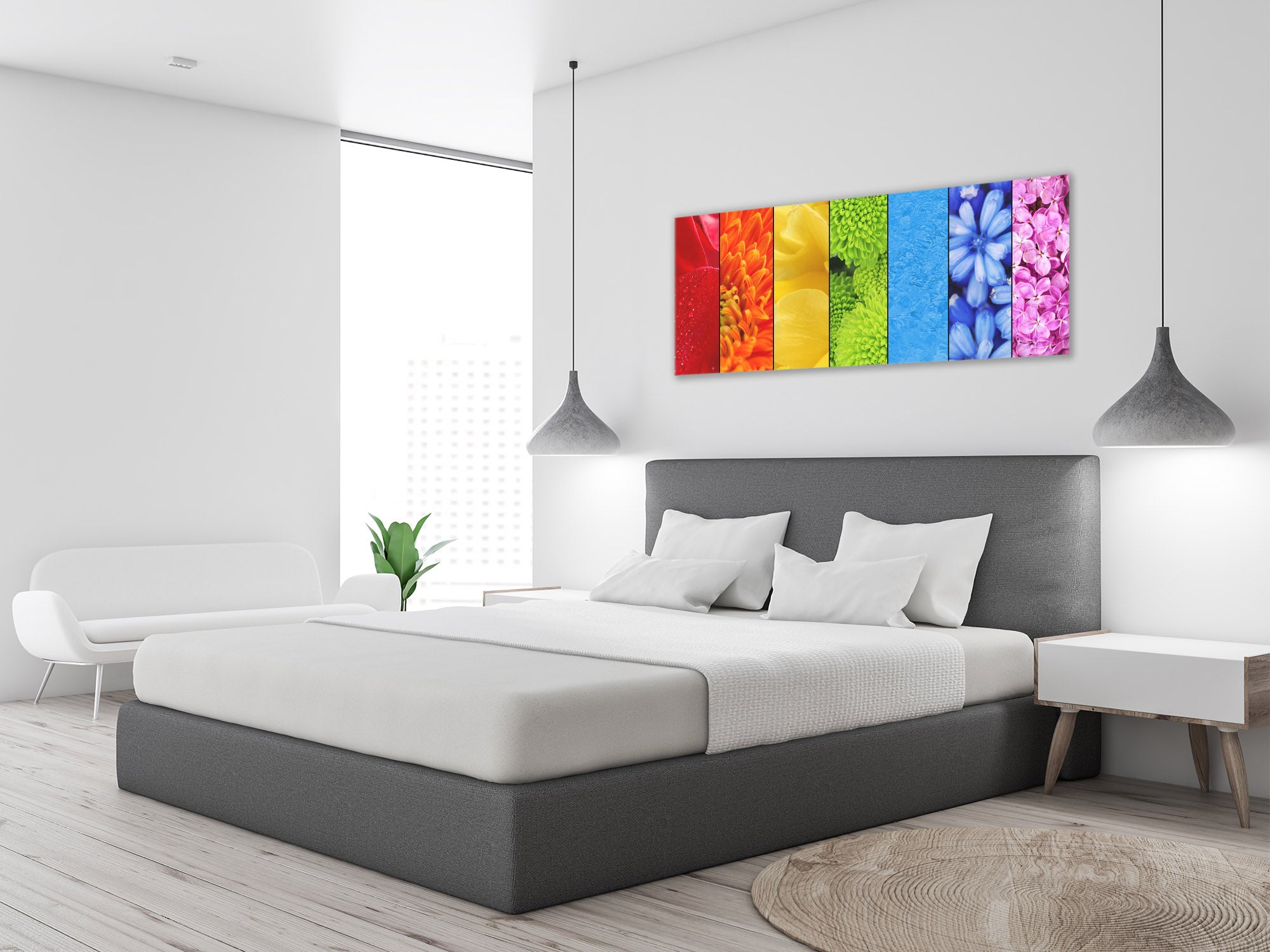 Glass Print Wall Art – Image on Glass 125 x 50 cm (? 50” x 20”) ; Flower 18