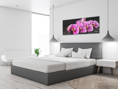 Glass Print Wall Art – Image on Glass 125 x 50 cm (? 50” x 20”) ; Orchid 7