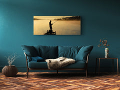 Glass Print Wall Art – Image on Glass 125 x 50 cm (? 50” x 20”) ; Lake 12