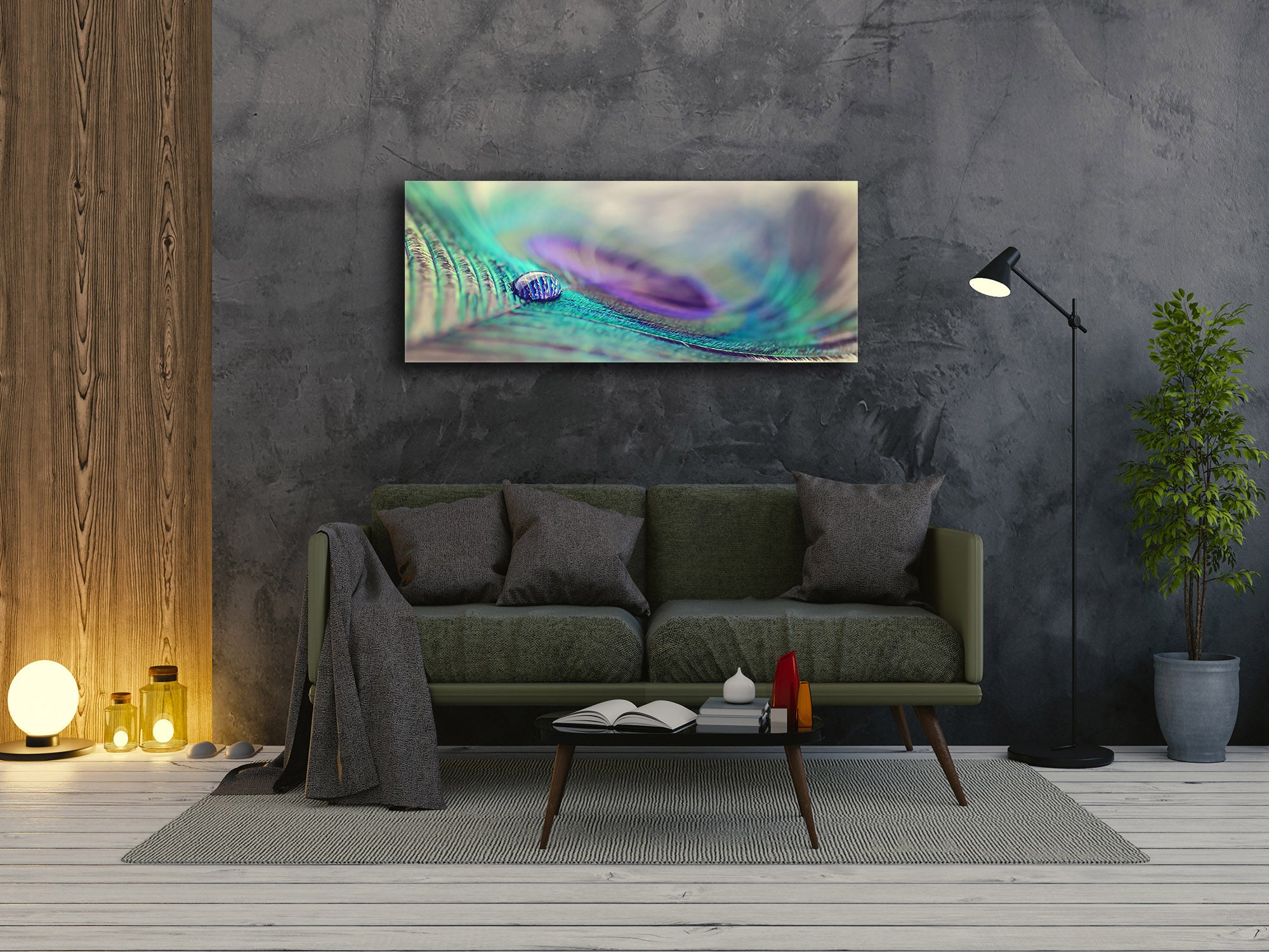 Glass Print Wall Art – Image on Glass 125 x 50 cm (? 50” x 20”) ; Abstract Art. 18