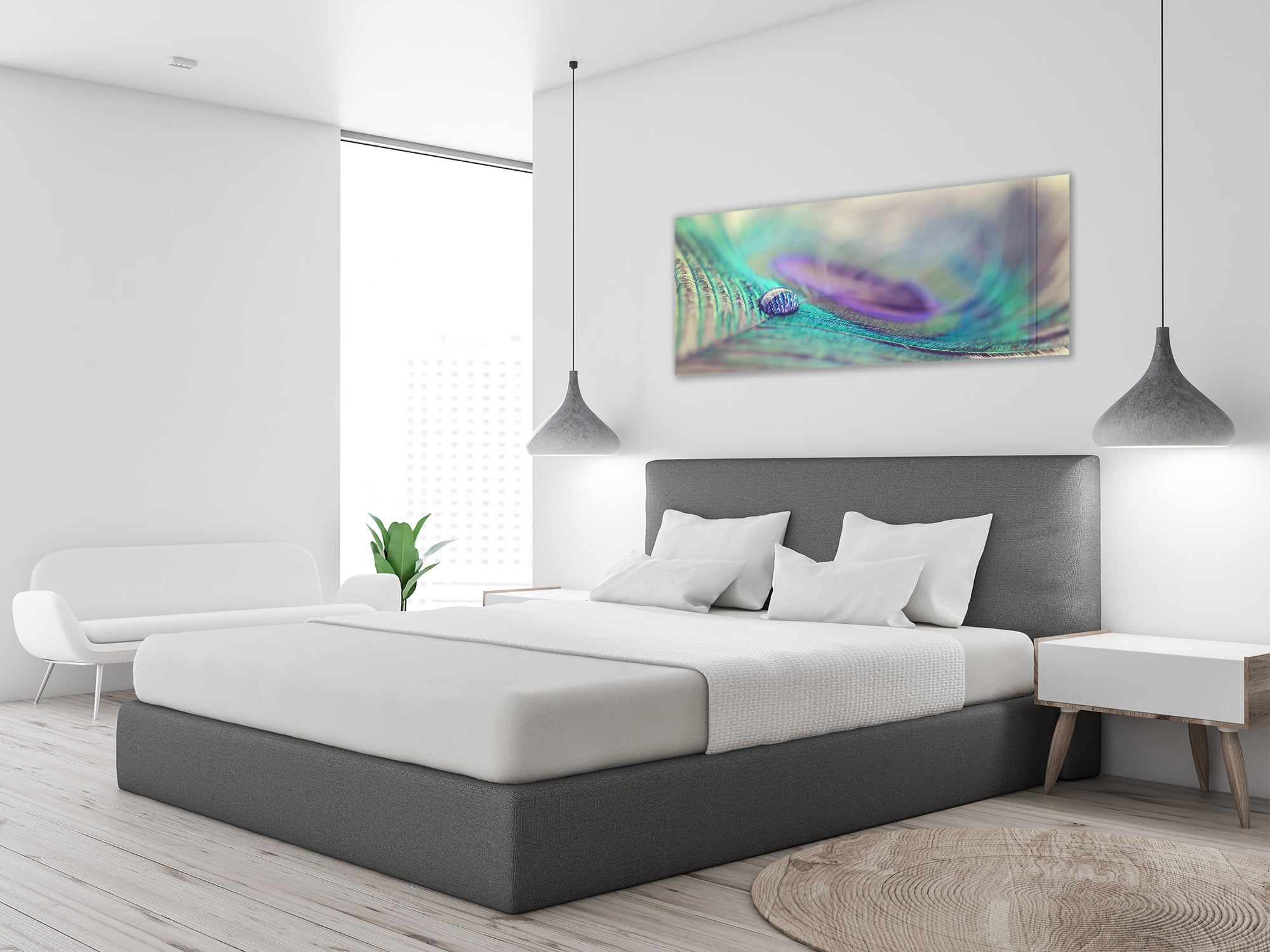 Glass Print Wall Art – Image on Glass 125 x 50 cm (? 50” x 20”) ; Abstract Art. 18