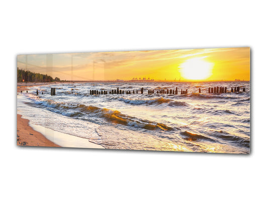 Glass Print Wall Art – Image on Glass 125 x 50 cm (? 50” x 20”) ; Seacoast 7