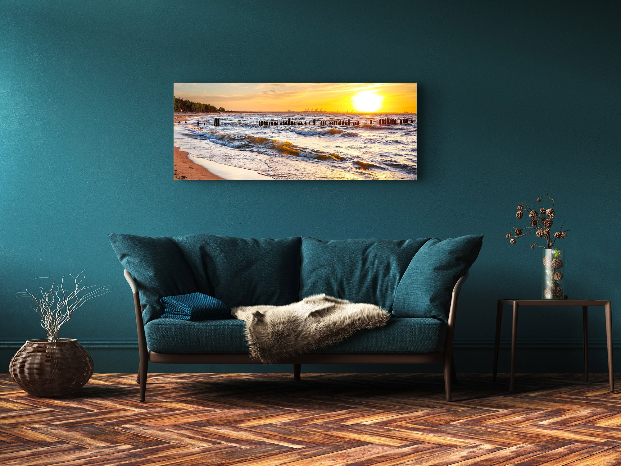 Glass Print Wall Art – Image on Glass 125 x 50 cm (? 50” x 20”) ; Seacoast 7