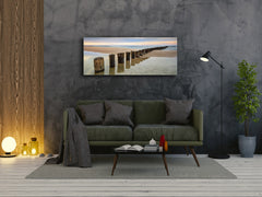 Glass Print Wall Art – Image on Glass 125 x 50 cm (? 50” x 20”) ; Beach 15