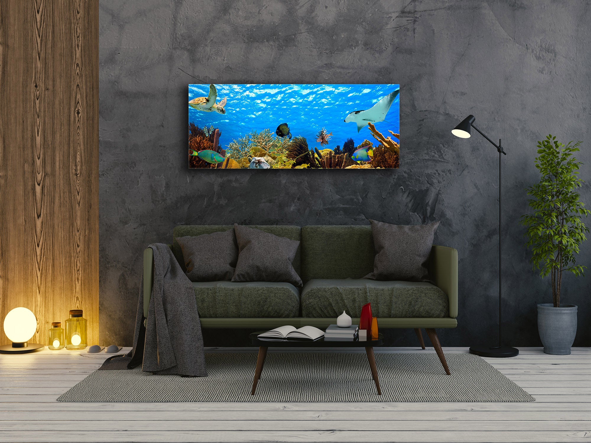 Glass Print Wall Art – Image on Glass 125 x 50 cm (? 50” x 20”) ; Water 2