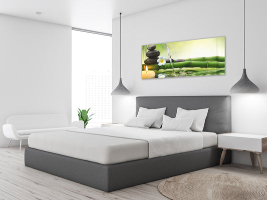 Glass Print Wall Art – Image on Glass 125 x 50 cm (? 50” x 20”) ; Bamboo 1