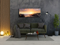 Glass Print Wall Art – Image on Glass 125 x 50 cm (? 50” x 20”) ; Sunset 13