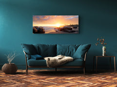 Glass Print Wall Art – Image on Glass 125 x 50 cm (? 50” x 20”) ; Sunset 13