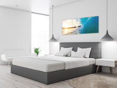 Glass Print Wall Art – Image on Glass 125 x 50 cm (? 50” x 20”) ; Waves