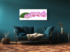 Glass Print Wall Art – Image on Glass 125 x 50 cm (? 50” x 20”) ; Orchid 8