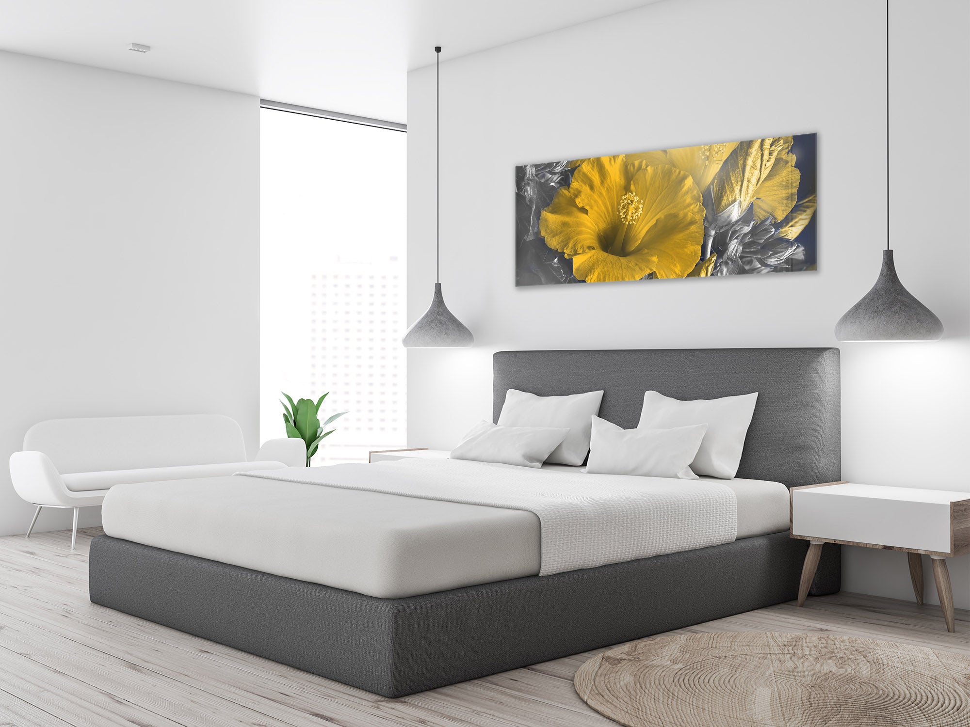 Glass Print Wall Art – Image on Glass 125 x 50 cm (? 50” x 20”) ; Flower 19