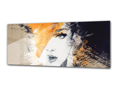 Arte mural con impresión en vidrio: imagen sobre vidrio de 125 x 50 cm (≈ 50” x 20”); Diseño 7