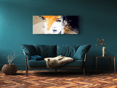 Arte mural con impresión en vidrio: imagen sobre vidrio de 125 x 50 cm (≈ 50” x 20”); Diseño 7