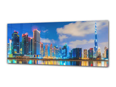 Glass Print Wall Art – Image on Glass 125 x 50 cm (? 50” x 20”) ; City 24