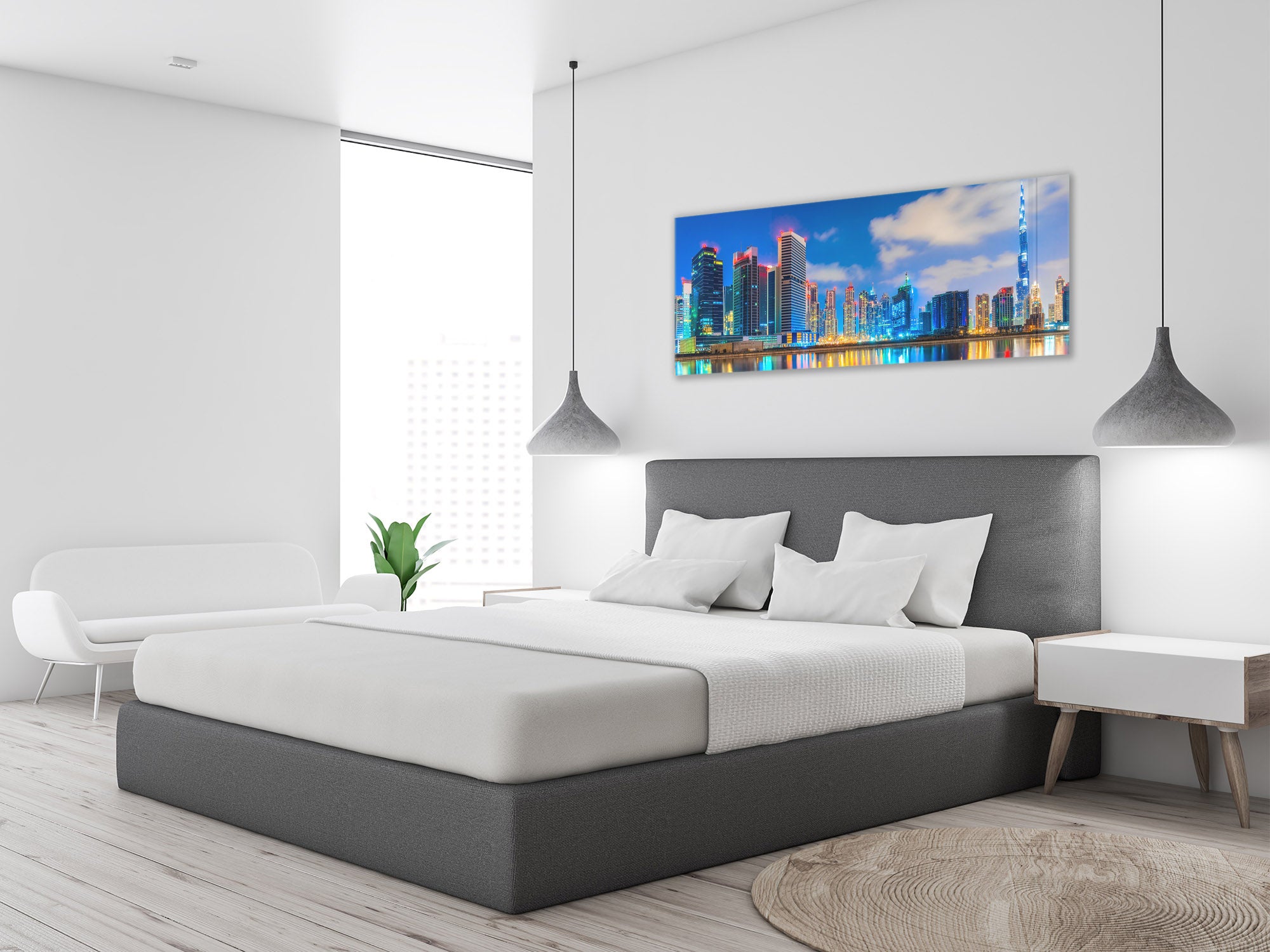 Glass Print Wall Art – Image on Glass 125 x 50 cm (? 50” x 20”) ; City 24