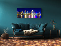 Glass Print Wall Art – Image on Glass 125 x 50 cm (? 50” x 20”) ; City by Night 26