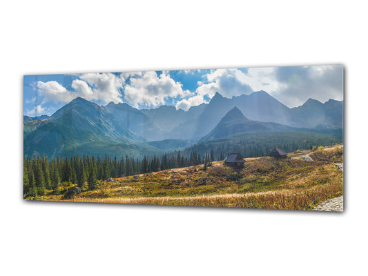 Glass Print Wall Art – Image on Glass 125 x 50 cm (? 50” x 20”) ; Mountains 12