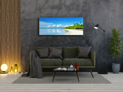 Glass Print Wall Art – Image on Glass 125 x 50 cm (? 50” x 20”) ; Beach 1