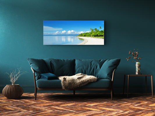 Glass Print Wall Art – Image on Glass 125 x 50 cm (? 50” x 20”) ; Beach 1
