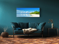 Glass Print Wall Art – Image on Glass 125 x 50 cm (? 50” x 20”) ; Beach 1