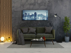 Glass Print Wall Art – Image on Glass 125 x 50 cm (? 50” x 20”) ; City by Night 27