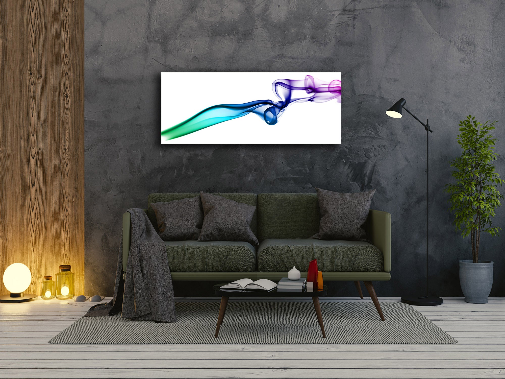 Glass Print Wall Art – Image on Glass 125 x 50 cm (? 50” x 20”) ; Abstract Art. 19