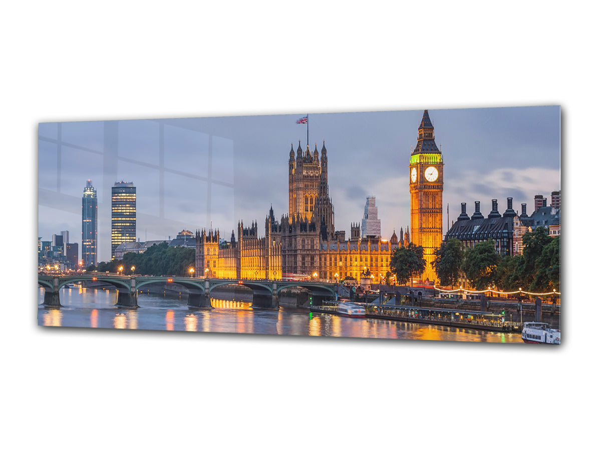 Glass Print Wall Art – Image on Glass 125 x 50 cm (? 50” x 20”) ; City 31