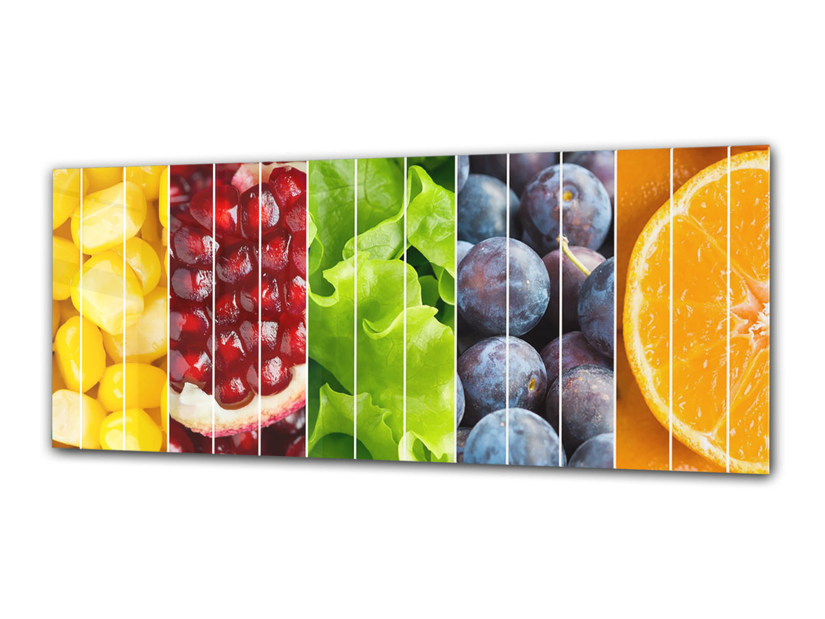 Glass Print Wall Art – Image on Glass 125 x 50 cm (? 50” x 20”) ; Fruits 2