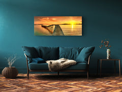 Glass Print Wall Art – Image on Glass 125 x 50 cm (? 50” x 20”) ; Pier 8