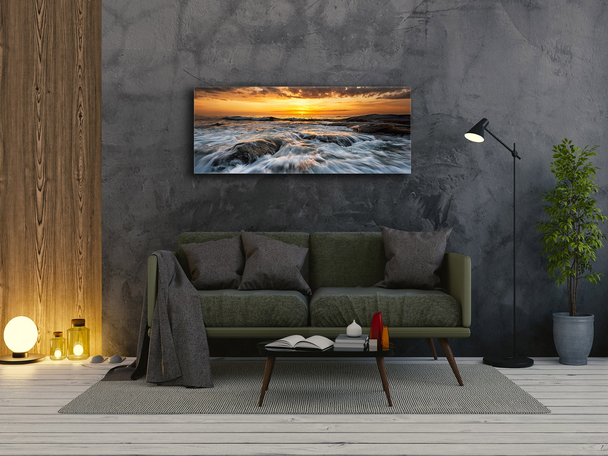 Glass Print Wall Art – Image on Glass 125 x 50 cm (? 50” x 20”) ; Sea 14