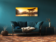 Glass Print Wall Art – Image on Glass 125 x 50 cm (? 50” x 20”) ; Sunset 14