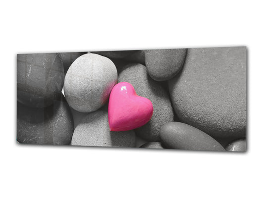 Glass Print Wall Art – Image on Glass 125 x 50 cm (? 50” x 20”) ; Stone Love