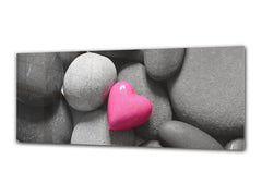 Glass Print Wall Art – Image on Glass 125 x 50 cm (? 50” x 20”) ; Stone Love
