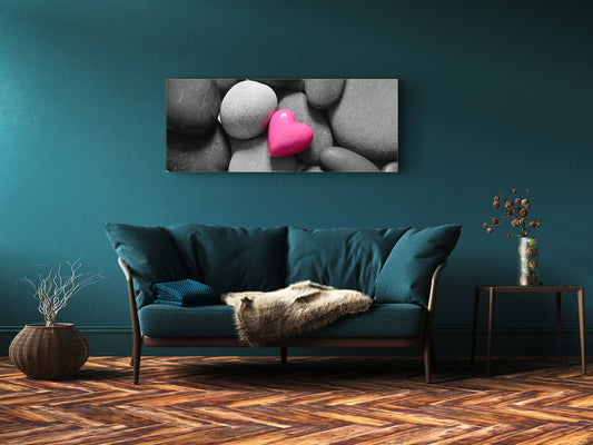 Glass Print Wall Art – Image on Glass 125 x 50 cm (? 50” x 20”) ; Stone Love