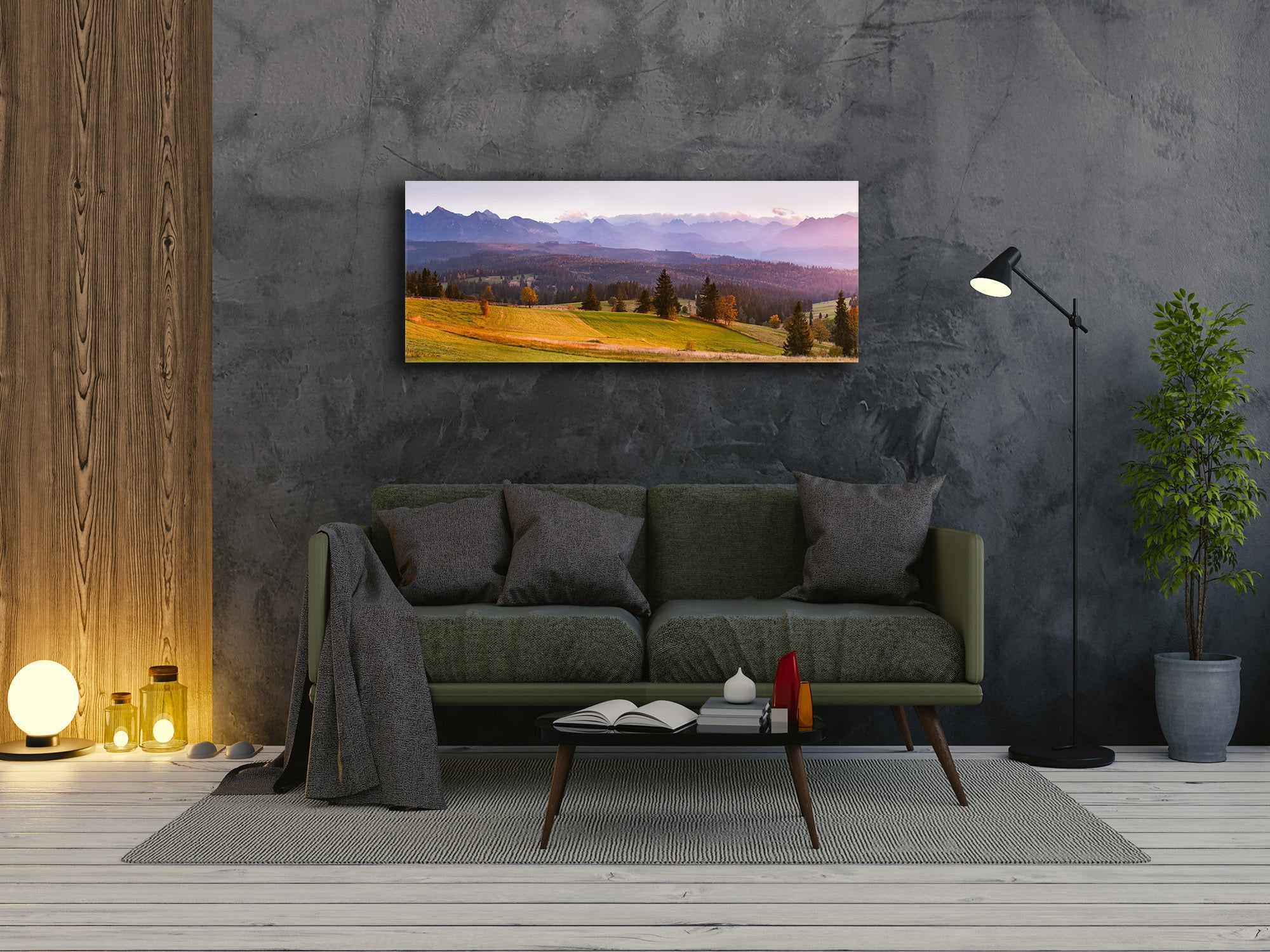 Glass Print Wall Art – Image on Glass 125 x 50 cm (? 50” x 20”) ; Mountains 20