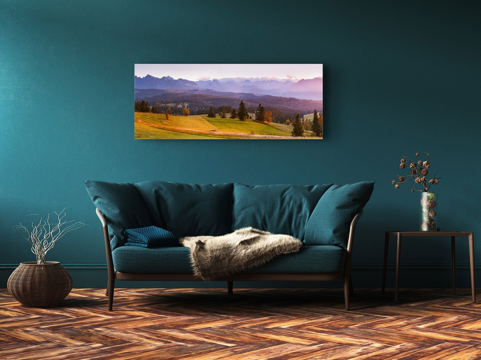 Glass Print Wall Art – Image on Glass 125 x 50 cm (? 50” x 20”) ; Mountains 20
