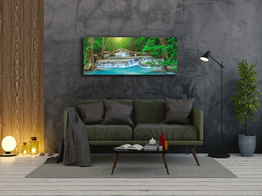 Glass Print Wall Art – Available in 5 different sizes – Nature Series 01A: Waterfall in Thailand 3