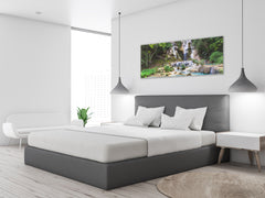 Glass Print Wall Art – Image on Glass 125 x 50 cm (? 50” x 20”) ; Waterfall