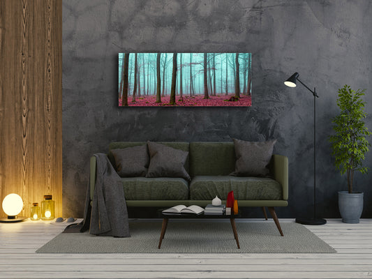 Glass Print Wall Art – Image on Glass 125 x 50 cm (? 50” x 20”) ; Forest 18