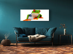 Glass Print Wall Art – Image on Glass 125 x 50 cm (? 50” x 20”) ; Mr. Frog