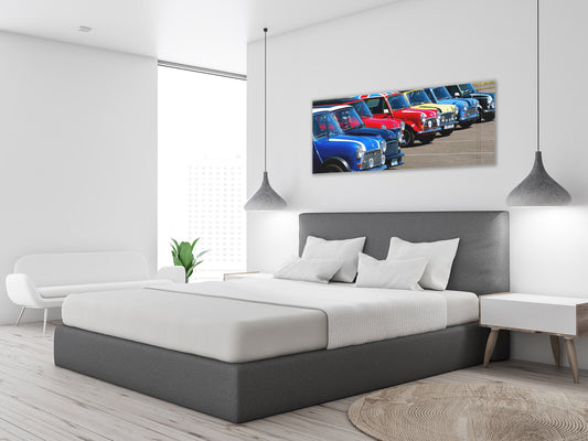 Glass Print Wall Art – Image on Glass 125 x 50 cm (? 50” x 20”) ; Cars